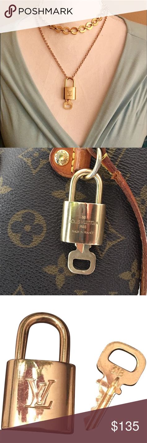 Louis Vuitton Lock Key W Gold Choker And Chain Working Lock And Key