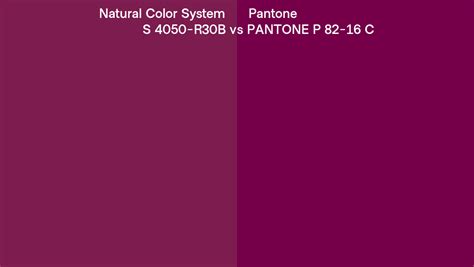 Natural Color System S 4050 R30B Vs Pantone P 82 16 C Side By Side