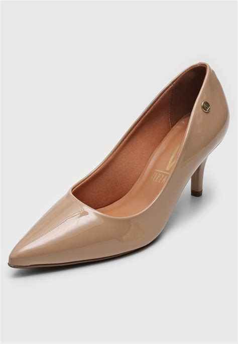 Scarpin Vizzano Verniz Nude Compre Agora Dafiti Brasil