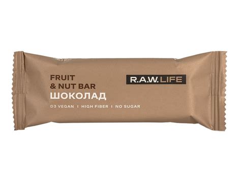 Батончик без сахара RAW LIFE "Шоколад" - купить с доставкой по выгодным ...