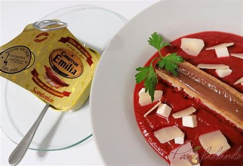 Anchoa Con Salmorejo De Remolacha Y Queso Manchego De Pepe Rodr Guez