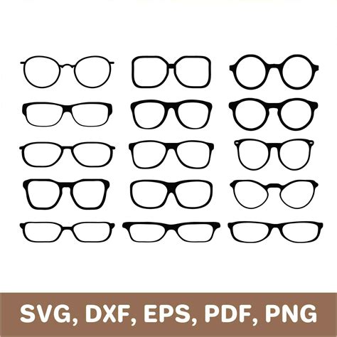 Glasses Svg Glasses Dxf Glasses Template Glasses Png Gla Inspire Uplift