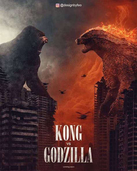 Godzilla Vs Kong Poster By Designbyfeo Godzilla Vs Kong Know Your Meme