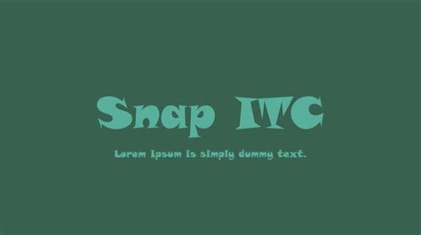 Snap Itc Font Download Free For Desktop And Webfont