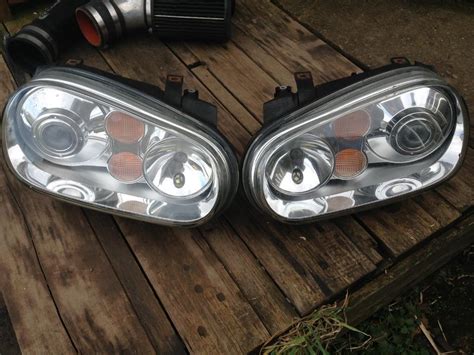 Volkswagen Golf Mk4 R32 Xenon Headlights Genuine Oem Pair Twindicators