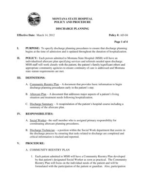 Fillable Online Dphhs Mt Montana State Hospital Policy And Procedure