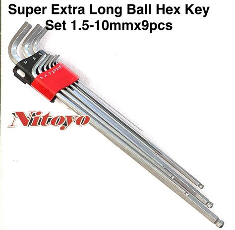 Nitoyo Super Extra Long Ball Hex Key Set E Weal