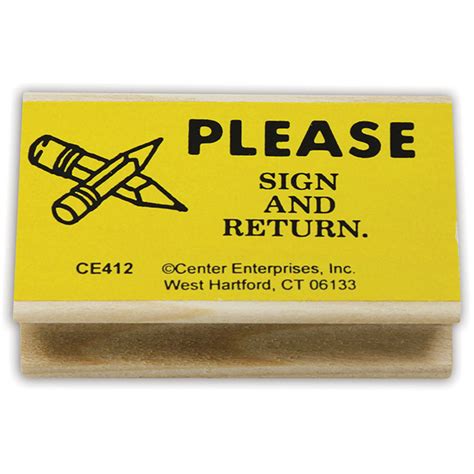 Stamp Please Sign And Return - CE-412 | Center Enterprises Inc.