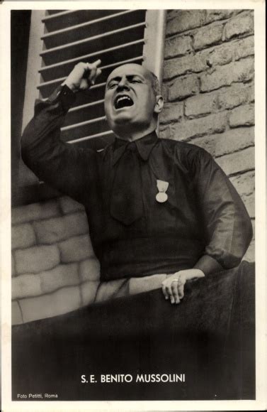 Ansichtskarte Postkarte Duce Benito Mussolini Bei Einer Akpool De