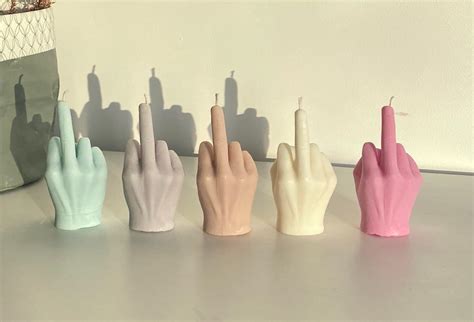 Fuck You Candle Middle Finger Candle Hand Gesture Candle Etsy