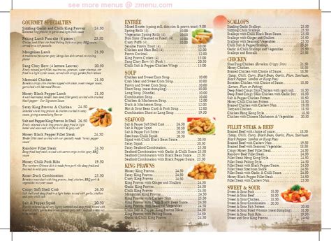 Menu at New Golden Dragon Chinese Restaurant, Batemans Bay