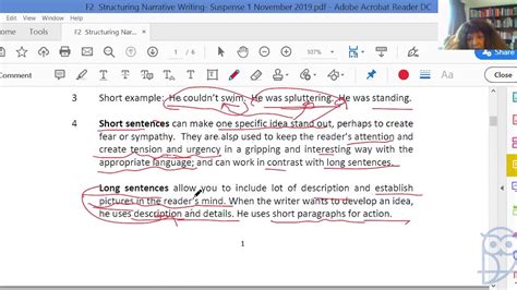 Live Lesson English Language Checkpoint 2 Structuring Narrative