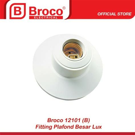 Jual Broco Lux Fitting Plafon Bulat 12101 Gracio White E27 Kab