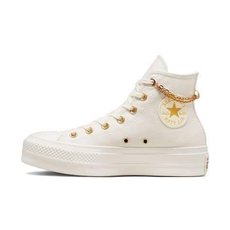 Converse Chuck Taylor All Star Lift Platform Gold Chain Sneakerjagers