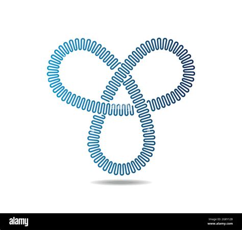 Mobius Loop With Three Elements Made Of A Tailor S Stitch Stock Vector Image And Art Alamy