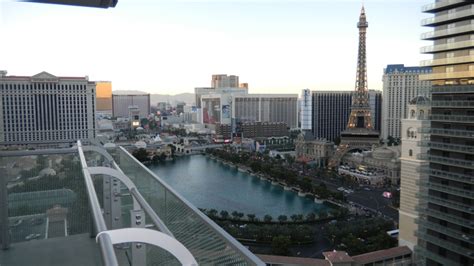 veiw from The Cosmopolitan Las Vegas wraparound terrace suite ...