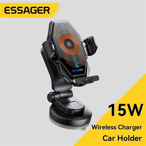 Essager 15W Qi Wireless Charger Car Phone Holder Air Vent Mount Stand