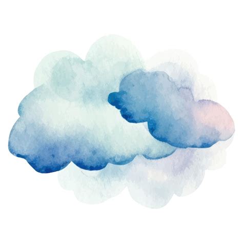 Premium Vector Vector Watercolor Painted Cloud Hand Drawn Design