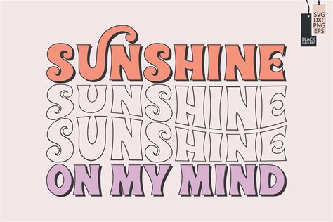 Sunshine On My Mind Retro Summer PNG Graphic By Black Gallery Art