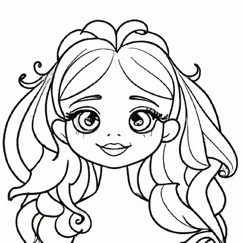 Lindos Desenhos De Cabelo Cacheado Para Colorir