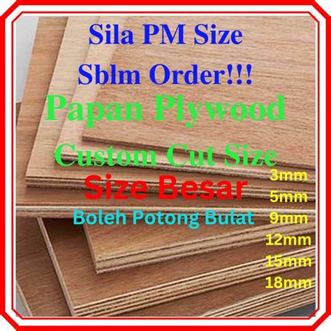 Maju Plywood Papan Mm Mm Custom Cut Size Playwood Sheet Wood Panel