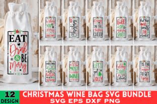 Christmas Wine Bag SVG Bundle Graphic By Digital Art12 Creative Fabrica