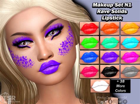 The Sims Resource Makeup Set N Rave Solids Lipstick