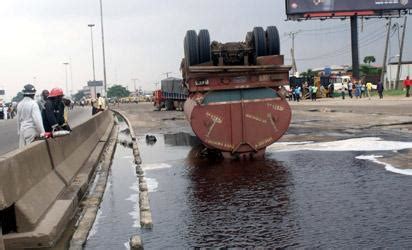 Explosion Averted As Petrol Tanker Truck Collide In Lagos Vanguard News