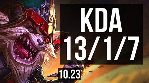 Kled Vs Akali Top 13 1 7 Legendary 800 Games 1000k Mastery Na