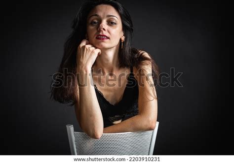Full Body Photo Cute Seductive Brunette Stock Photo Shutterstock