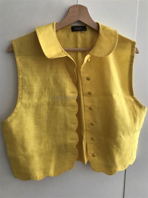 Ленена блуза без ръкав номер М M Блуза Дамско Жълт лен | Облекло ...