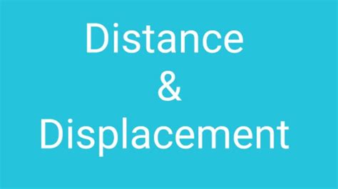 Cbse Class 9 Distance And Displacement Chapter 8 Motion Youtube