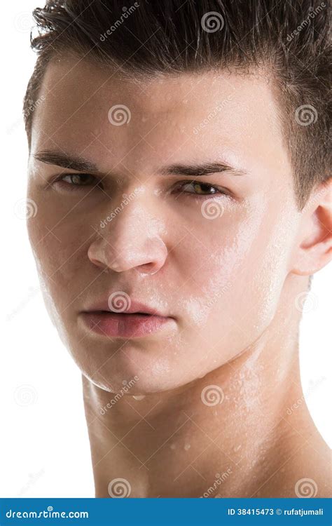 Handsome Man On White Background Stock Image Image Of Naked Mature