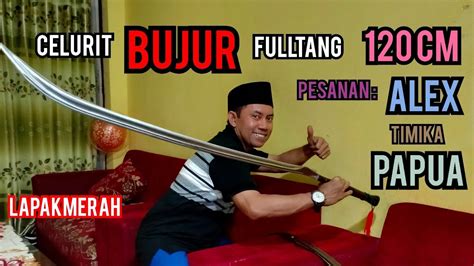 Celurit Bujur Fulltang Panjang Total Cm Bilah Motif Tiga Dimensi