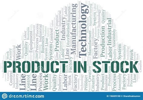 Product In Stock Word Cloud Create With Text Only Stock Illustration