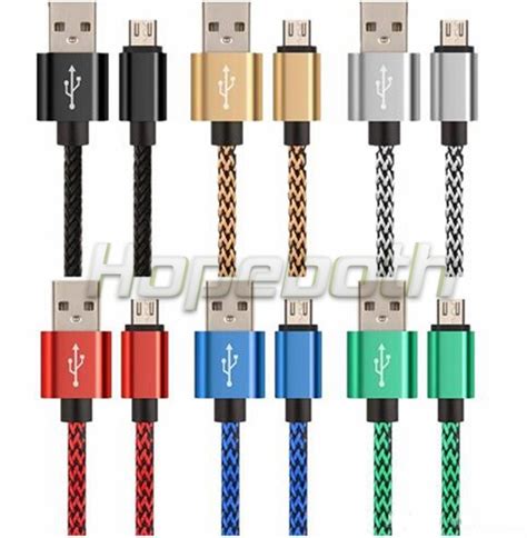 Cable Micro Usb V De Tela Trenzada Cargador De Datos Y