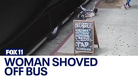 Woman Shoved Out Of Bus Slammed Onto Ground Youtube