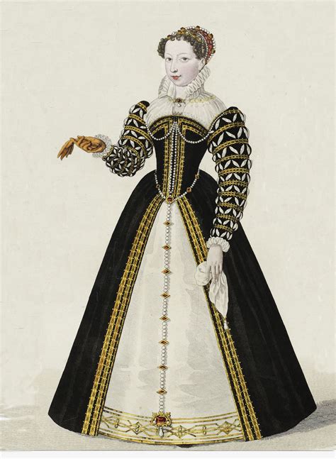 DESSIN COLORIÉ DE MARGUERITE DE VALOIS | Elizabethan fashion ...