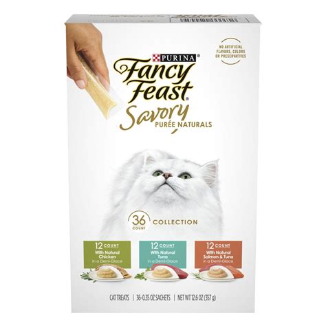 Fancy Feast Savory Puree Pouches Variety Pack Ounce Pack Of