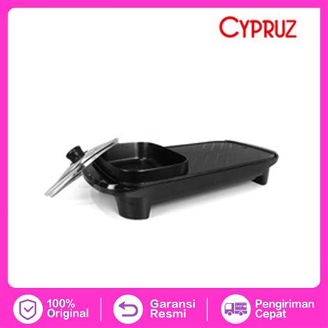 Cypruz BBQ Electric Hot Pot Shabu Suki Grill Hotpot Elektrik 2 In 1 Lazada Indonesia