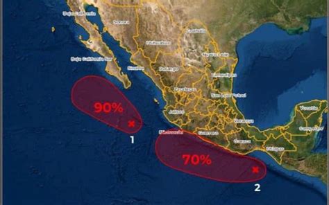 Zona De Baja Presión En El Pacífico Con 90 De Probabilidades De Ser