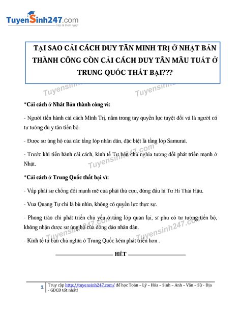 ND của cuộc Duy Tân Minh Trị qua đó em hãy cho biết tác dụng của cuộc