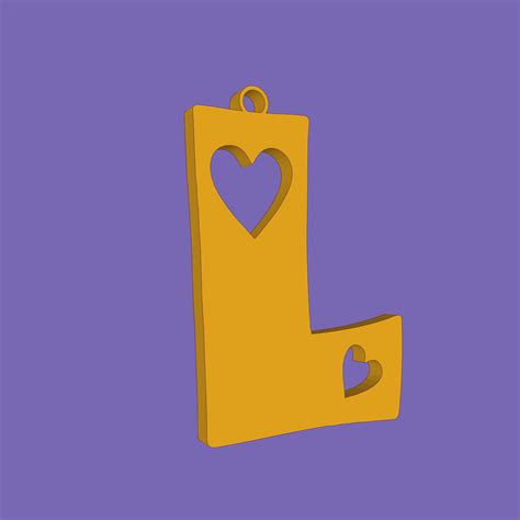 Free Stl File Letter L Heart 💜・3d Printing Template To Download・cults