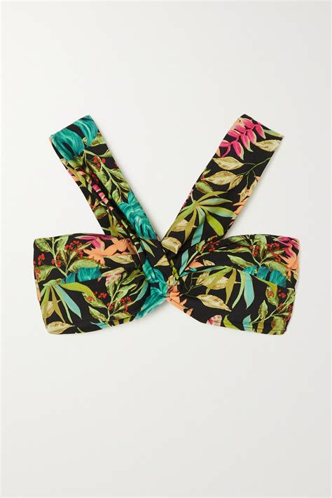 Patbo Tropicalia Floral Print Halterneck Bikini Top Editorialist