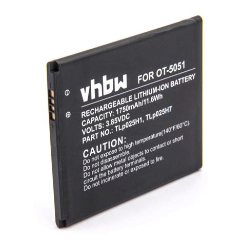 Vhbw Batterie Remplacement Pour Alcatel Tlp H Tlp H Pour