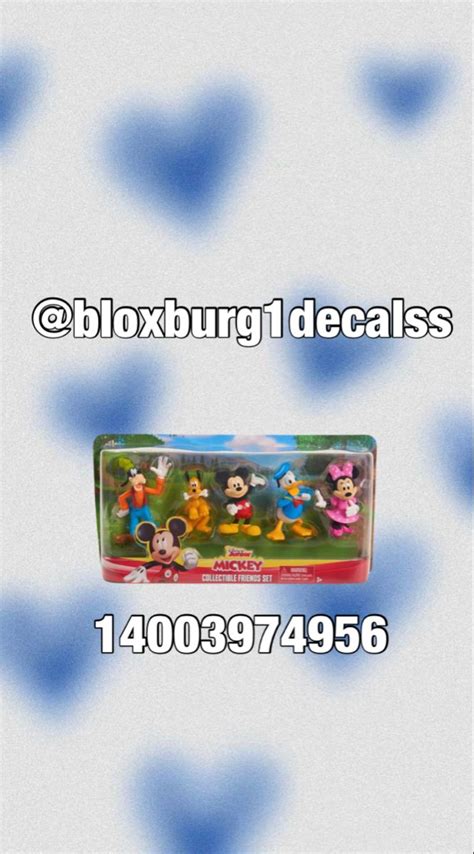 Bloxburg Mickey Mouse Toy Decal Disney Princess Decals Bloxburg