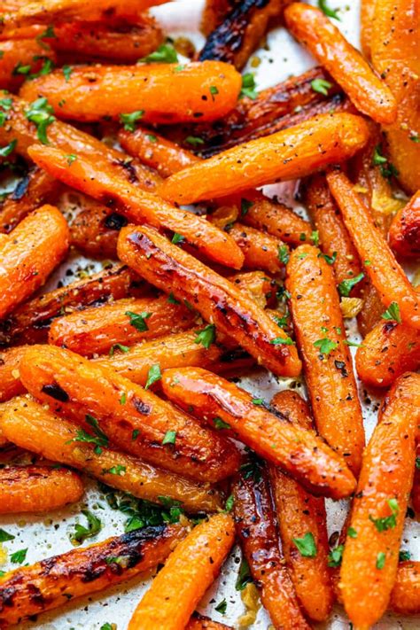 Honey Garlic Butter Roasted Carrots Karinokada