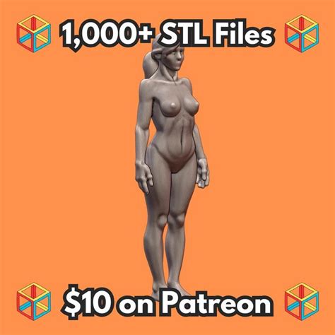 3D Printable NSFW Graceful Wife Nude Woman Sculpture With Ponytail Hairstyle MineeForm FDM 3D