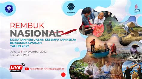 Live Rembuk Nasional Perluasan Kesempatan Kerja Berbasis Kawasan