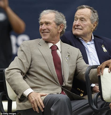 George W Bush Unveils Painting Of Himself Alongside Father George H W